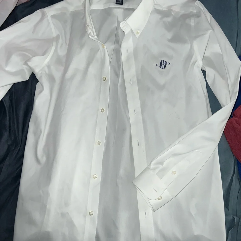 Lands End Boys Dress Shirt size 16,‎ monogram jBp